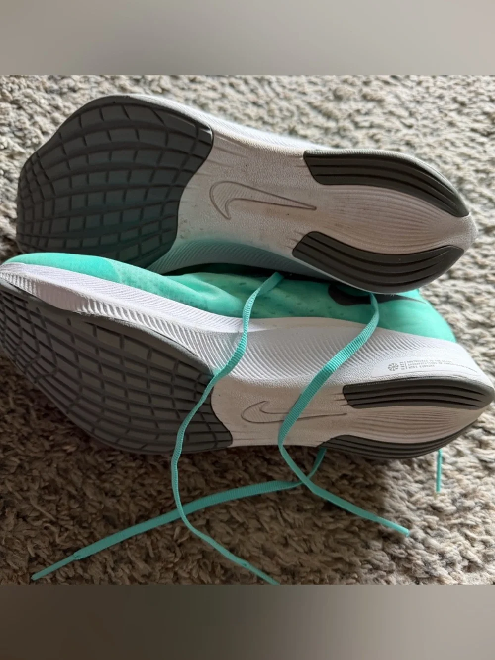 Women Nike Zoom Fly 3 Teal Running Shoes - Picture 3 of 7